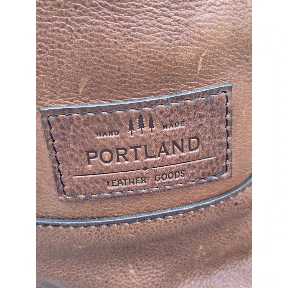 Portland Leather Goods Retired Roll Top Leather Backpack Nutmeg